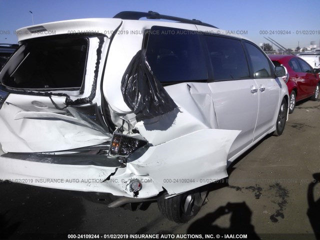 5TDXK3DCXGS726079 - 2016 TOYOTA SIENNA SE WHITE photo 4