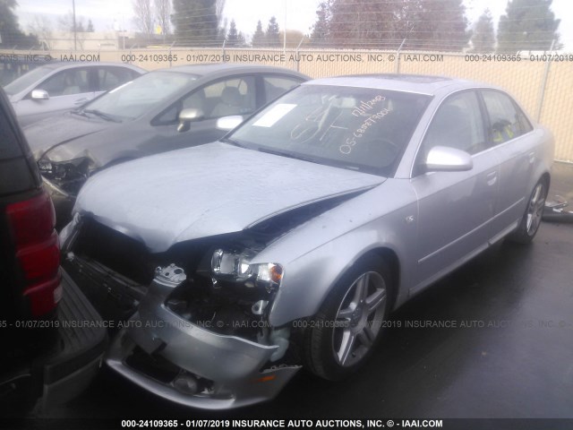 WAUAF78E58A023529 - 2008 AUDI A4 2.0T SILVER photo 2