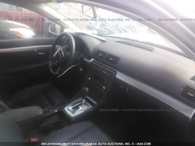 WAUAF78E58A023529 - 2008 AUDI A4 2.0T SILVER photo 5