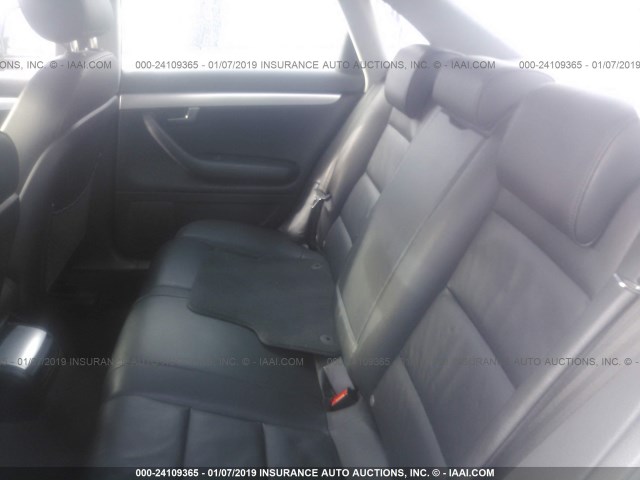 WAUAF78E58A023529 - 2008 AUDI A4 2.0T SILVER photo 8