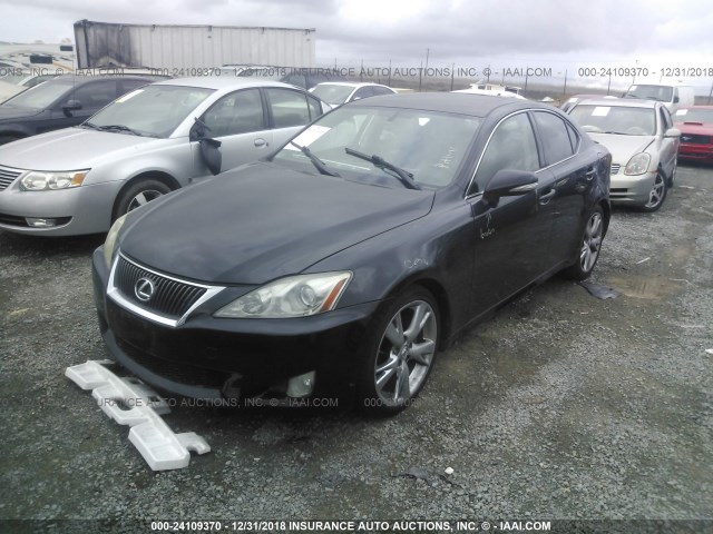 JTHBK262295089494 - 2009 LEXUS IS 250 BLACK photo 2