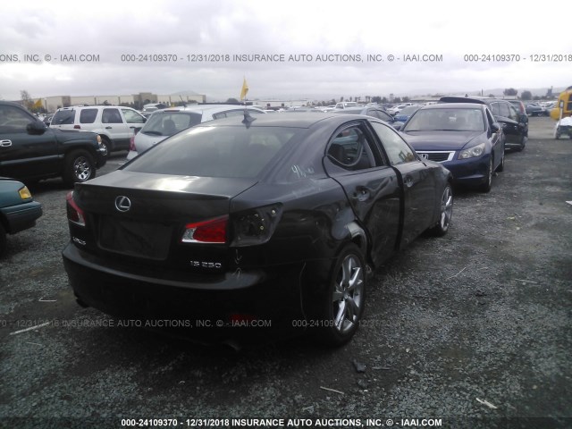 JTHBK262295089494 - 2009 LEXUS IS 250 BLACK photo 4