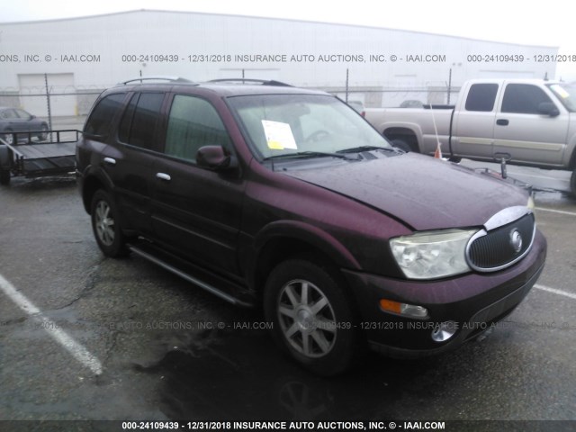 5GADT13S862141182 - 2006 BUICK RAINIER CXL BURGUNDY photo 1