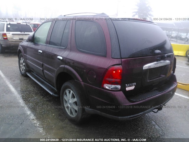 5GADT13S862141182 - 2006 BUICK RAINIER CXL BURGUNDY photo 3