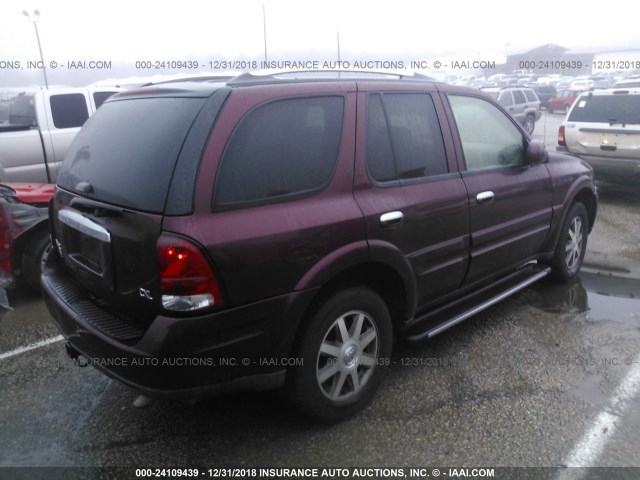 5GADT13S862141182 - 2006 BUICK RAINIER CXL BURGUNDY photo 4