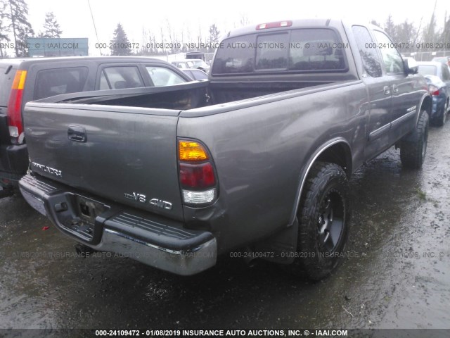 5TBBT44174S451058 - 2004 TOYOTA TUNDRA ACCESS CAB SR5 GRAY photo 4