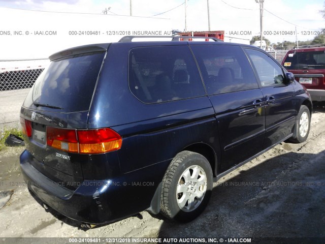 5FNRL18064B073003 - 2004 HONDA ODYSSEY EXL BLUE photo 4