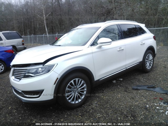 2LMTJ6KR2GBL57911 - 2016 LINCOLN MKX SELECT WHITE photo 2