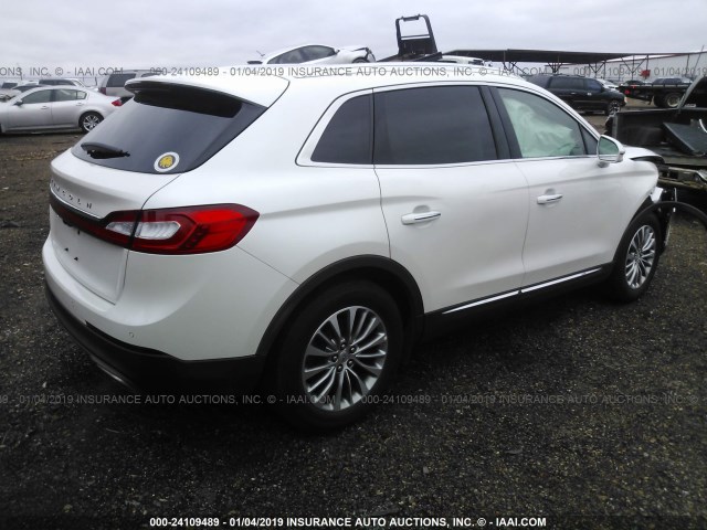 2LMTJ6KR2GBL57911 - 2016 LINCOLN MKX SELECT WHITE photo 4