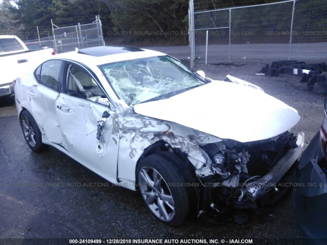 JTHBF5C23A5123070 - 2010 LEXUS IS 250 WHITE photo 1