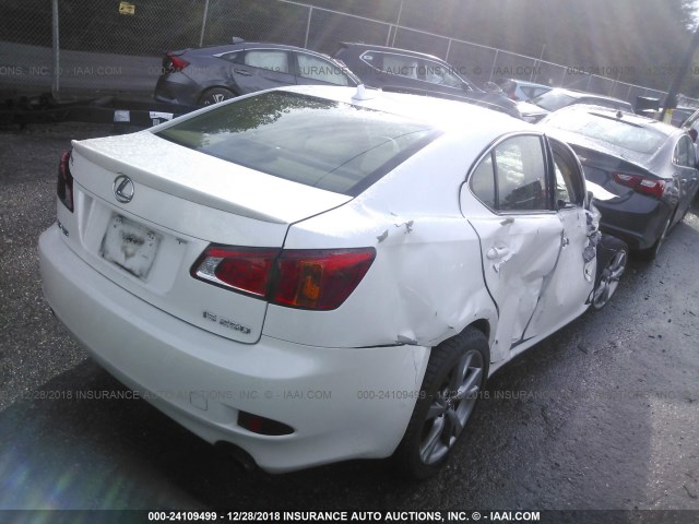 JTHBF5C23A5123070 - 2010 LEXUS IS 250 WHITE photo 4