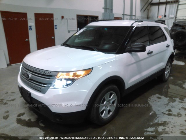 1FM5K8B86DGC29728 - 2013 FORD EXPLORER WHITE photo 2