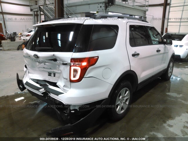 1FM5K8B86DGC29728 - 2013 FORD EXPLORER WHITE photo 4