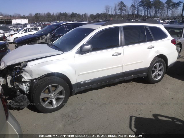 4S4BRCSC4D3258402 - 2013 SUBARU OUTBACK 2.5I LIMITED WHITE photo 2