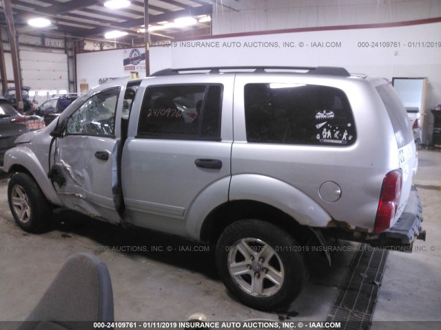 1D4HB48DX4F100561 - 2004 DODGE DURANGO SLT SILVER photo 3