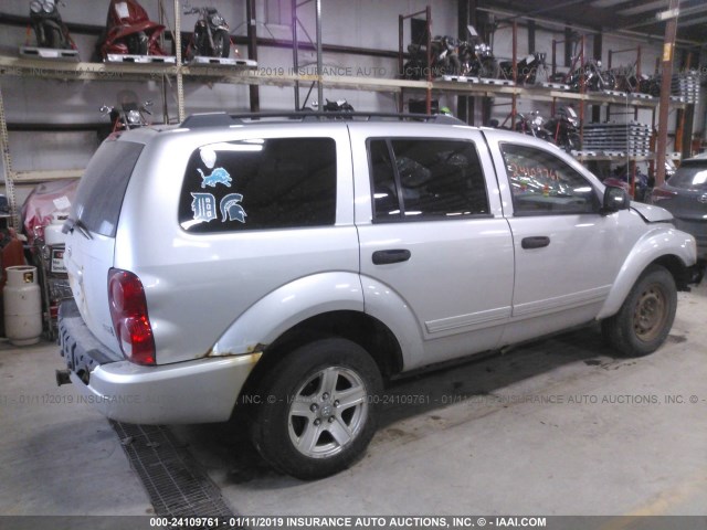 1D4HB48DX4F100561 - 2004 DODGE DURANGO SLT SILVER photo 4