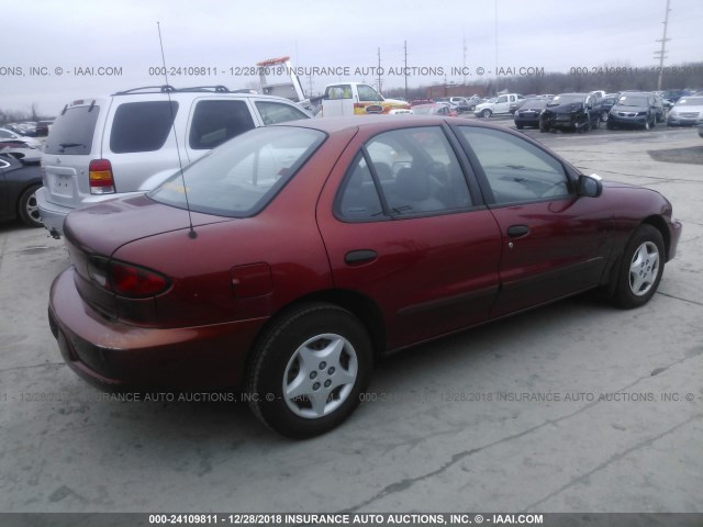 1G1JC524517338696 - 2001 CHEVROLET CAVALIER CNG RED photo 4