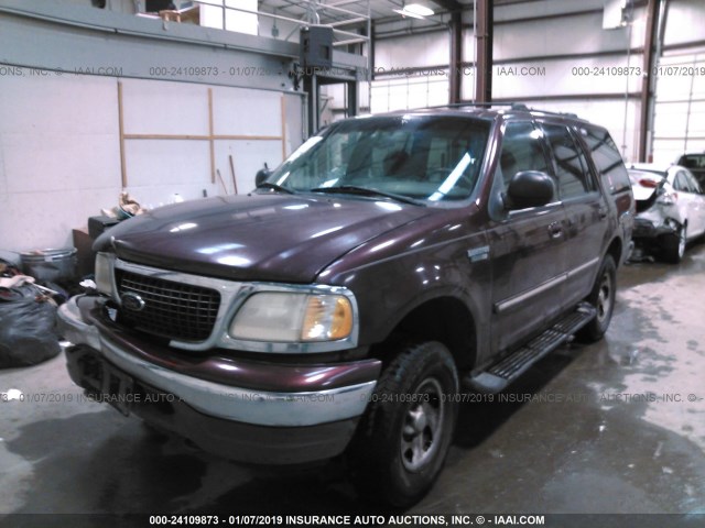 1FMPU16L1YLB47444 - 2000 FORD EXPEDITION XLT MAROON photo 2