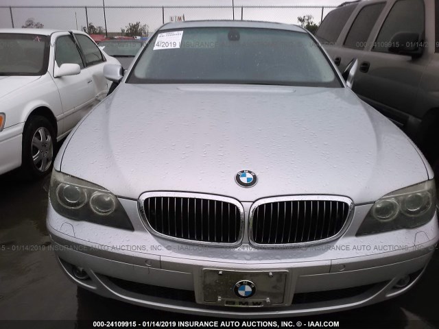 WBAHN83587DT71031 - 2007 BMW 750 SILVER photo 6