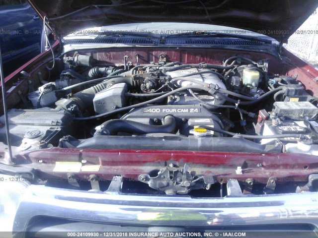 JT3HN86RXW0190413 - 1998 TOYOTA 4RUNNER SR5 RED photo 10