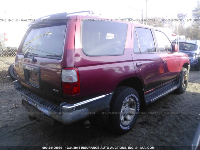 JT3HN86RXW0190413 - 1998 TOYOTA 4RUNNER SR5 RED photo 4