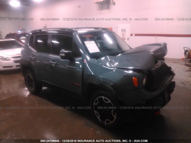 ZACCJBCT6GPC64341 - 2016 JEEP RENEGADE TRAILHAWK GRAY photo 1