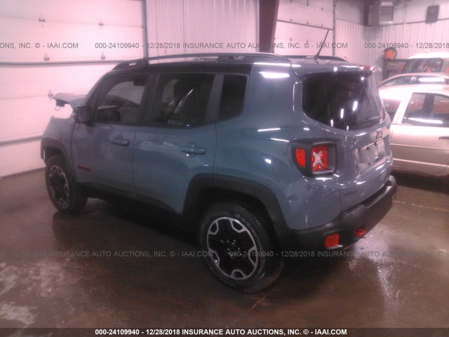 ZACCJBCT6GPC64341 - 2016 JEEP RENEGADE TRAILHAWK GRAY photo 3