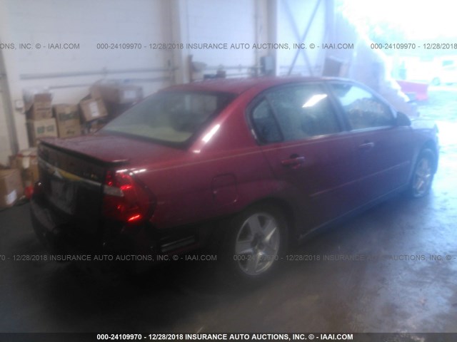 1G1ZT528X5F203473 - 2005 CHEVROLET MALIBU LS RED photo 4