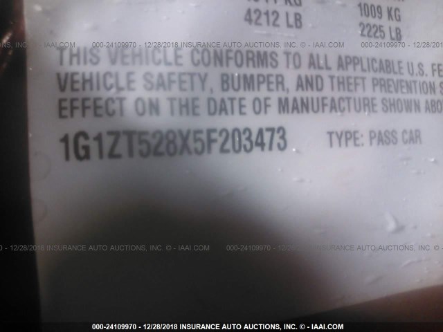 1G1ZT528X5F203473 - 2005 CHEVROLET MALIBU LS RED photo 9