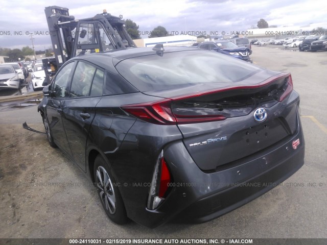 JTDKARFP3H3067040 - 2017 TOYOTA PRIUS PRIME  GRAY photo 3