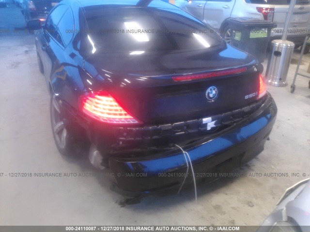 WBAEA5C57ACV93781 - 2010 BMW 650 I BLACK photo 6