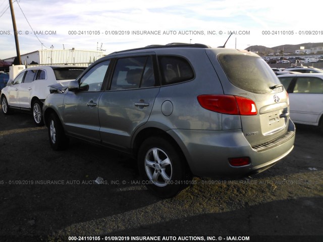 5NMSG13D88H184088 - 2008 HYUNDAI SANTA FE GLS TEAL photo 3