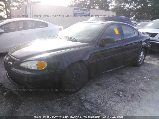 1G2NV52E5YC553934 - 2000 PONTIAC GRAND AM GT1 BLACK photo 2