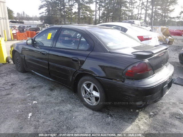 1G2NV52E5YC553934 - 2000 PONTIAC GRAND AM GT1 BLACK photo 3