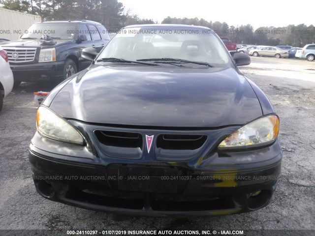 1G2NV52E5YC553934 - 2000 PONTIAC GRAND AM GT1 BLACK photo 6