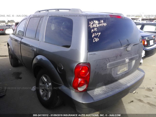 1D8HD38K67F532943 - 2007 DODGE DURANGO SXT GRAY photo 3