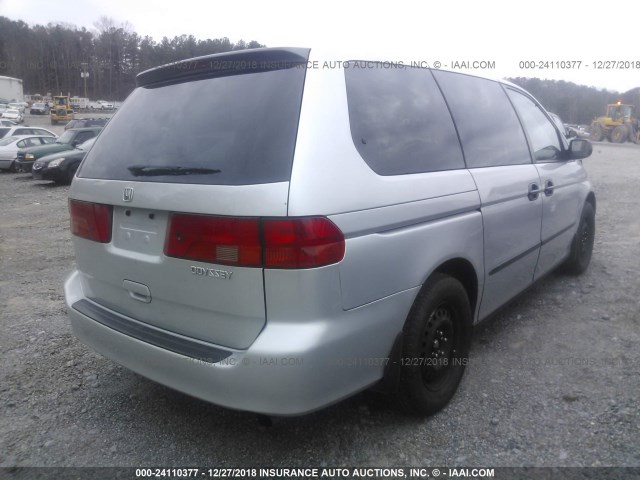 2HKRL18571H542849 - 2001 HONDA ODYSSEY LX SILVER photo 4