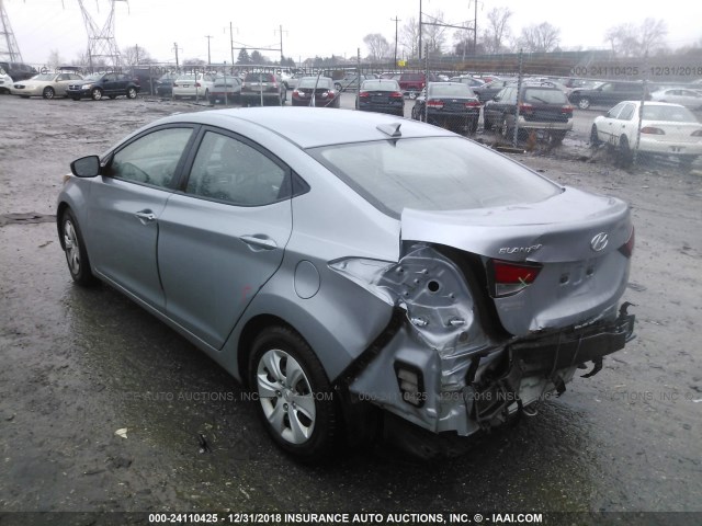 5NPDH4AE6GH692998 - 2016 HYUNDAI ELANTRA SE/SPORT/LIMITED GRAY photo 3