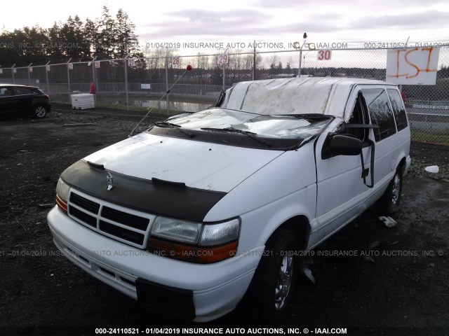 2B4GH25K8RR657609 - 1994 DODGE CARAVAN WHITE photo 2