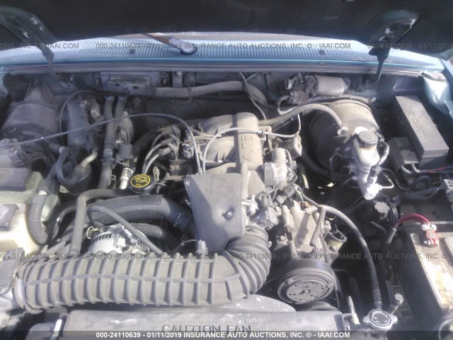 1FTYR10X0WTA33146 - 1998 FORD RANGER TEAL photo 10