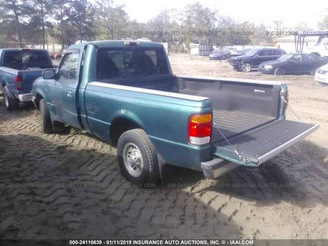 1FTYR10X0WTA33146 - 1998 FORD RANGER TEAL photo 3