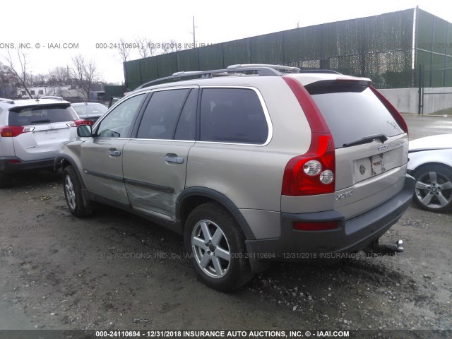 YV1CZ59H341044318 - 2004 VOLVO XC90 GOLD photo 3