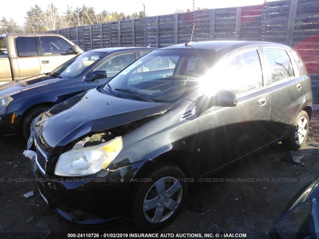 KL1TD66E39B309297 - 2009 CHEVROLET AVEO LS/LT Սև լուսանկար 2