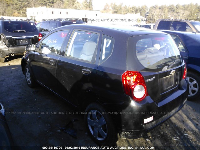 KL1TD66E39B309297 - 2009 CHEVROLET AVEO LS/LT Սև լուսանկար 3