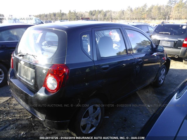 KL1TD66E39B309297 - 2009 CHEVROLET AVEO LS/LT Սև լուսանկար 4