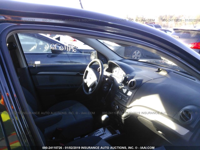 KL1TD66E39B309297 - 2009 CHEVROLET AVEO LS/LT Սև լուսանկար 5