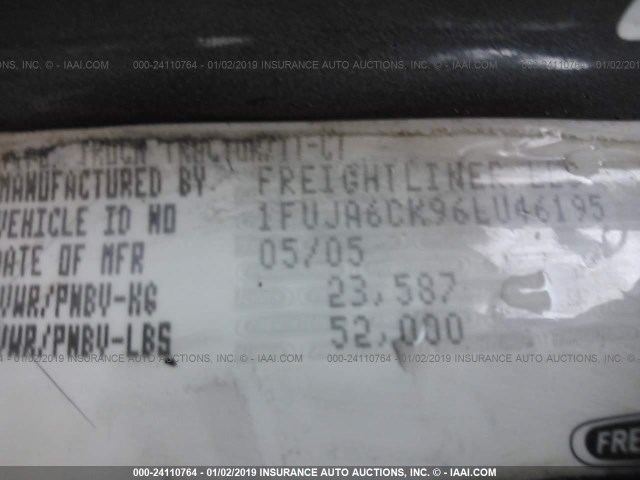 1FUJA6CK96LU46195 - 2006 FREIGHTLINER CONVENTIONAL COLUMBIA GRAY photo 9