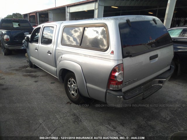 5TFJX4CN3DX028659 - 2013 TOYOTA TACOMA DOUBLE CAB 银色 照片 3