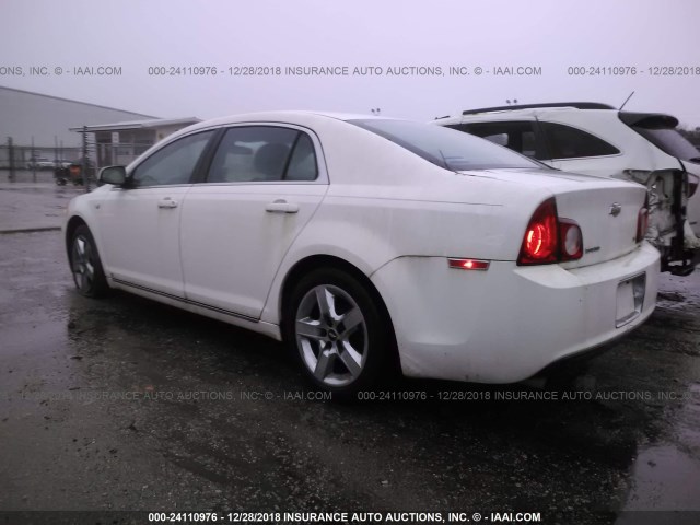 1G1ZH57B08F221829 - 2008 CHEVROLET MALIBU 1LT WHITE photo 3