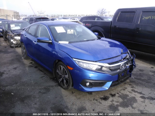 2HGFC1F96GH644154 - 2016 HONDA CIVIC TOURING BLUE photo 1